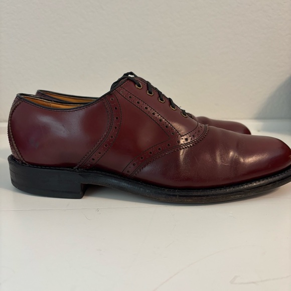 Sebago Men's Red /Burgundy Leather Lace Up Oxford Formal Dress Shoes Size 9 - Picture 5 of 11